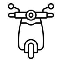 style d'icône de scooter vecteur