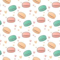 modèle sans couture avec macarons vecteur