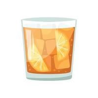 illustration vectorielle d'un cocktail alcoolisé de club. démodé vecteur