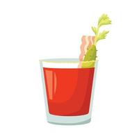 illustration vectorielle d'un cocktail alcoolisé de club. Bloody Mary vecteur