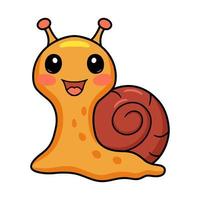 mignon petit personnage de dessin animé d'escargot vecteur