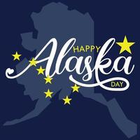 fond de bonne fête de l'alaska vecteur