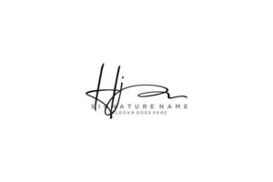 initial hj lettre signature logo modèle design élégant logo signe symbole modèle vecteur icône
