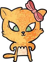 personnage de chat de vecteur en style cartoon