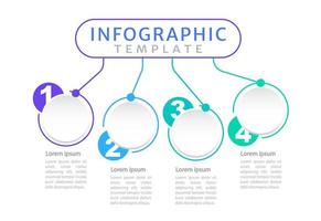 modèle de conception de graphique infographique de recommandations de soins de santé. infochart abstrait avec contour modifiable. graphiques pédagogiques avec séquence en 4 étapes. présentation visuelle vecteur