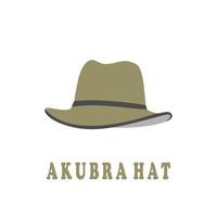 chapeau akubra unique illustration vectorielle plane isolée vecteur