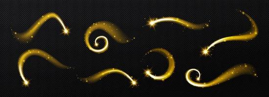 spirale magique, effet de torsion avec des étoiles et des étincelles vecteur