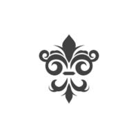 conception d'icône de vecteur de fleur de lis