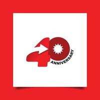 Logo du 40e anniversaire vecteur