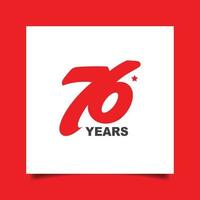 Logo du 76e anniversaire vecteur