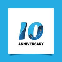 Logo du 10e anniversaire vecteur