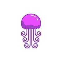 illustration de conception d'icône de vecteur de méduses