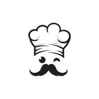 modèle de logo de chef de chapeau vecteur