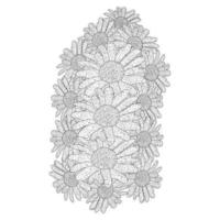 camomille et fleur de marguerite conception de pages à colorier avec graphique vectoriel d'art en ligne détaillé