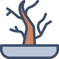 illustration vectorielle de bonsaï sur fond.symboles de qualité premium.icônes vectorielles pour le concept et la conception graphique. vecteur