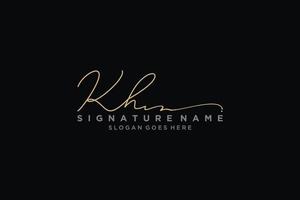 initiale kh lettre signature logo modèle design élégant logo signe symbole modèle vecteur icône