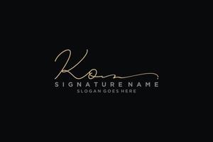 initiale ko lettre signature logo modèle design élégant logo signe symbole modèle vecteur icône