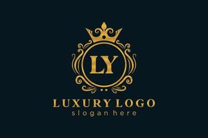 modèle de logo de luxe royal de lettre initiale dans l'art vectoriel pour le restaurant, la royauté, la boutique, le café, l'hôtel, l'héraldique, les bijoux, la mode et d'autres illustrations vectorielles.