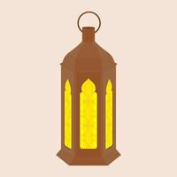 lampe de ramadan arabe à motifs debout modifiable illustration vectorielle isolée à des fins de thème occasionnel islamique telles que le ramadan et l'aïd également les besoins de conception de la culture arabe vecteur