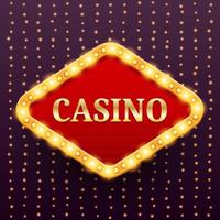 modèle de bannière rétro de luxe de casino vecteur