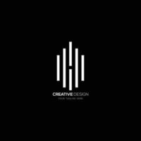lettre créative h logo de croissance d'entreprise vecteur