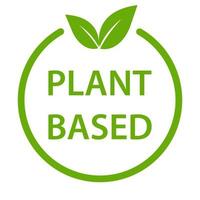 icône à base de plantes vecteur symbole d'aliments sains badge végétalien, signe végétarien