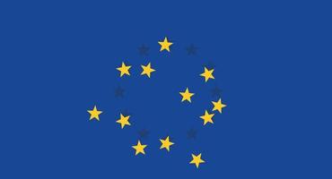 fin de l'union européenne. effondrement de l'économie de l'union européenne. symbole de crise, de récession, de chute et de krach boursier. vecteur