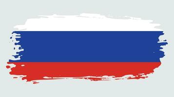 vecteur de drapeau de la russie en détresse délavé