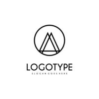 concept de design simple et créatif de la lettre initiale du logo aa moderne vecteur