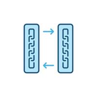 chaîne en blocs avec flèches vecteur icône de couleur blockchain