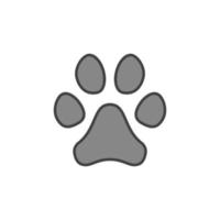 icône ou signe coloré de concept de vecteur d'empreinte de patte de chien ou de chat