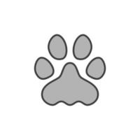 icône ou signe gris de concept de vecteur d'empreinte de chat ou de chien