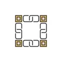 icône colorée de concept de vecteur de technologie de chaîne de blocs