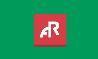 alphabet lettres initiales monogramme logo ar, ra, a et r vecteur