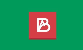 alphabet lettres initiales monogramme logo ab, ba, a et b vecteur