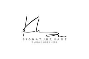 initiale kh lettre signature logo modèle design élégant logo signe symbole modèle vecteur icône