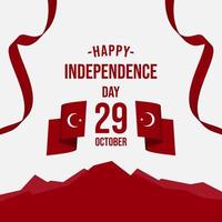 vecteur de conception de modèle de célébration de la fête de l'indépendance de la turquie