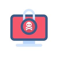 protection contre les virus contre les vers informatiques des pirates. vecteur