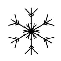 icône web vecteur flocon de neige isolé