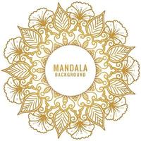 mandala doré décoratif sur fond blanc vecteur