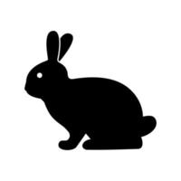 icône plate de lapin vecteur