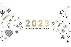 bonne année 2023. concept d'illustration vectorielle pour le fond, carte de voeux, carte d'invitation à la fête, bannière de site Web, bannière de médias sociaux, matériel de marketing. vecteur