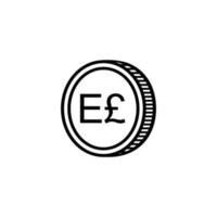 symbole d'icône de devise égyptienne, livre égyptienne, egp. illustration vectorielle vecteur