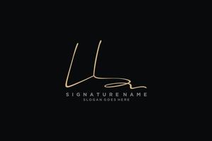 initial ll lettre signature logo modèle design élégant logo signe symbole modèle vecteur icône