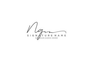 initiale nq lettre signature logo modèle design élégant logo signe symbole modèle vecteur icône