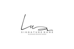 initial lu lettre signature logo modèle design élégant logo signe symbole modèle vecteur icône