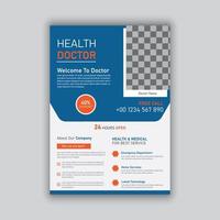 conception de modèle a4 de couverture de soins de santé pour la conception d'un rapport et d'une brochure médicale, dépliant de médecin vecteur
