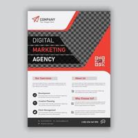 conception de flyers d'agence de marketing numérique, bannière de publication de médias sociaux d'agence de marketing numérique, modèle de flyer carré, modèle de publication de bannière Web vecteur