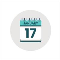icône de la date du calendrier. icône du jour du mois. date du programme de l'événement. l'heure du rendez-vous. agenda du planificateur, calendrier du mois de janvier et planificateur de temps. rappel du jour. icône de vecteur