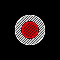 illustration de conception d'icône de vecteur de sushi japon